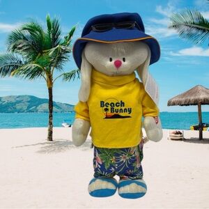 Lifestyle Studios Bouncing & Singing Animated Easter Beach Bunny Plush Toy 16"